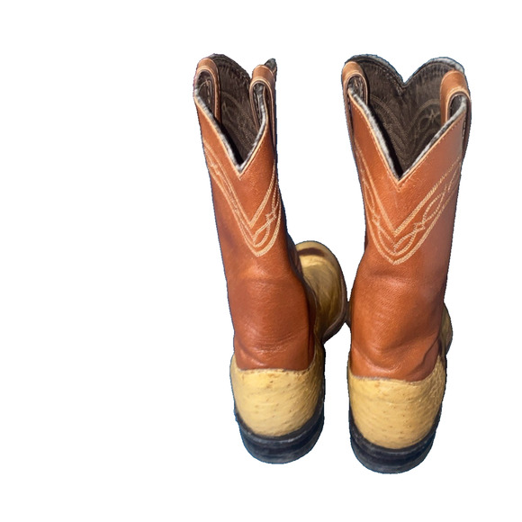 Justin Men 6 D Quill Ostrich Boots Leather #J 70570 Western Cowboy Rodeo - Picture 9 of 11